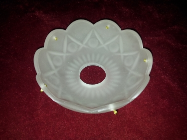 Frosted chandelier drip pan tray