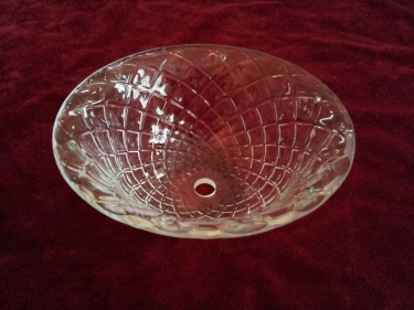 Large clear glass murano drip dish canopy