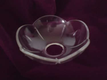 Vintage chandelier glass saucer hand blown