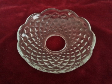 vintage chandelier bobeche - drip tray- scalloped edge