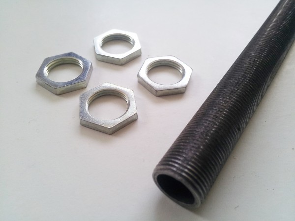 M13 hexagon nuts 13mm thread zinc plated steel x 10