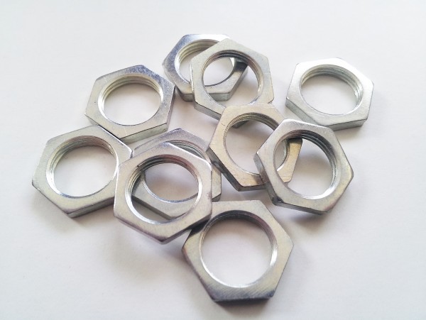 M13 hexagon nuts 13mm thread zinc plated steel x 10