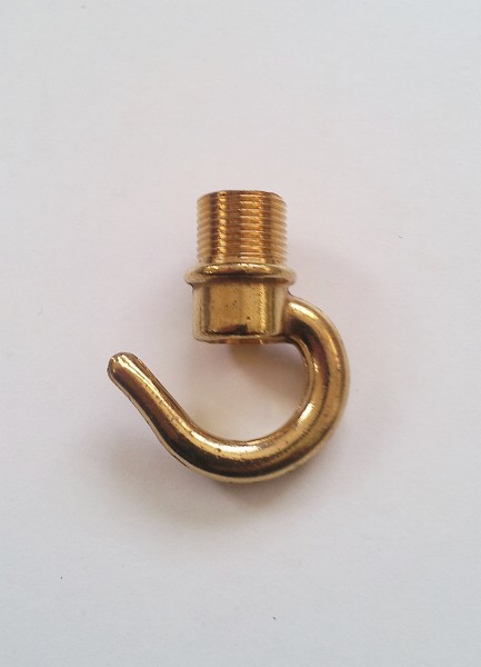 chandelier hook open hook brass with half inch male thread