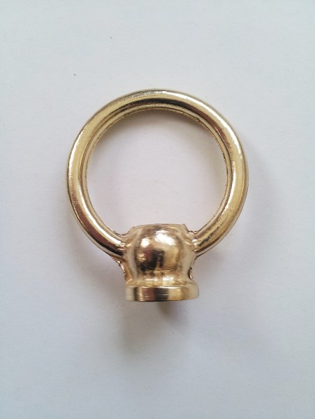 chandelier hook closed brass loop 10mm thread 42mm dia