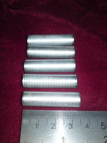 5 x M10 x 35mm Zinc Plated Allthread rod