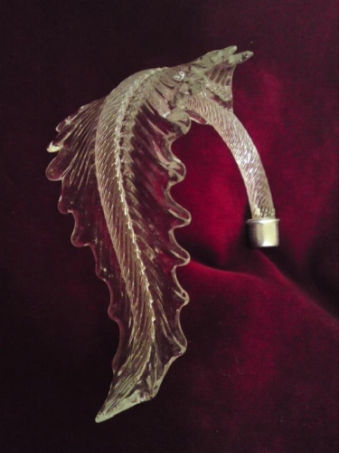 Murano vintage chandelier part Leaf arms