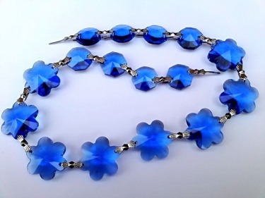 Blue Chandelier Crystal Strand