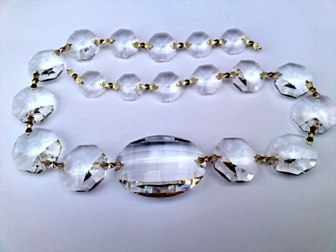 TAPERED STRING OF WEDDING CRYSTAL CHANDELIER BUTTONS