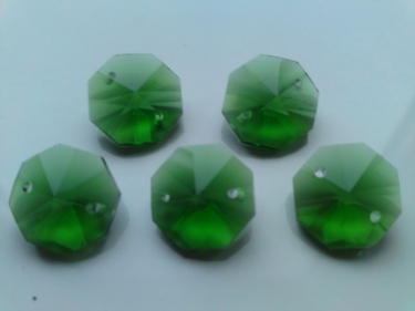 5 X GREEN CRYSTAL CHANDELIER BUTTONS CHANDELIER DROPS