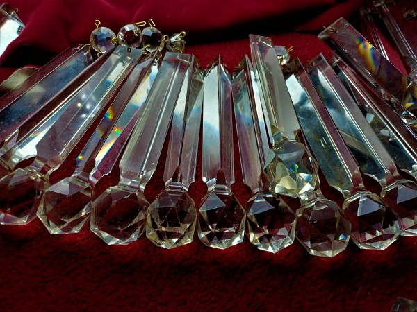Antique crystal chandelier drum sticks