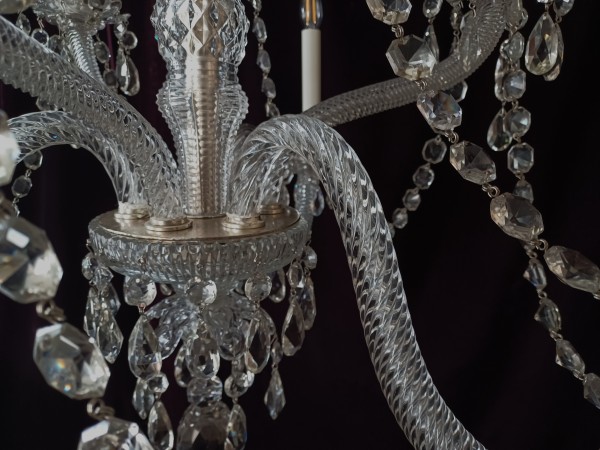 Perry And Co Cut Glass And Crystal Chandelier Early 20th Century