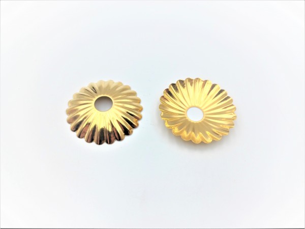 Polished brass Decorative Rosette flower cap cover 45mm Diameter with 10mm Hole  