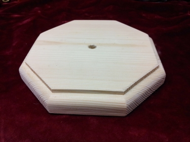 Raw pine wooden pattress octagon