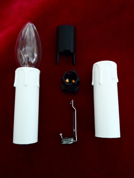 SBC Lamp Holder With Candle Tube 70mm X 27mm