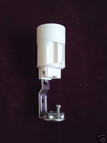 E14 Lamp Holder With Stem Leg - SES E14 - In White