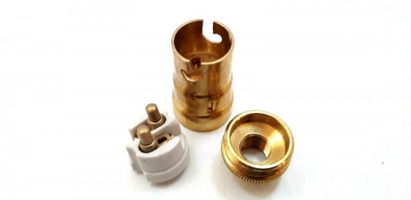 candle lampholder SBC - B15 brass finish 10MM thread