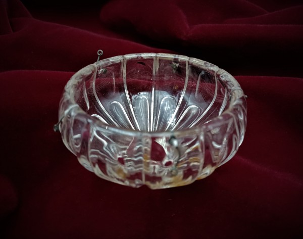 Small Chandelier Pressed Glass Bottom Bowl