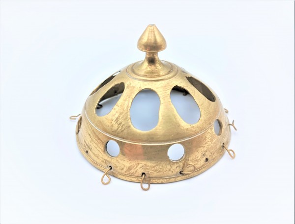 Solid brass bag type chandelier finial for 16 strands