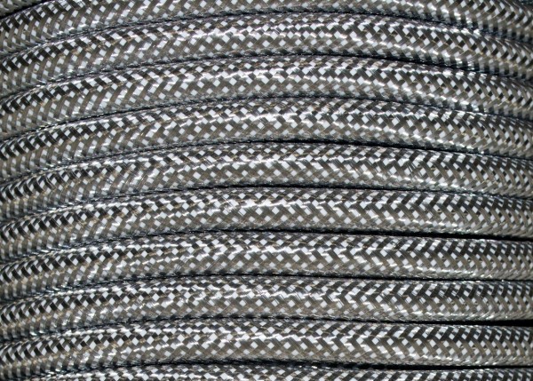 100 METRES of 3 CORE ROUND OVERBRAID STEEL ELECTRIC FLEX 0.50MM 
