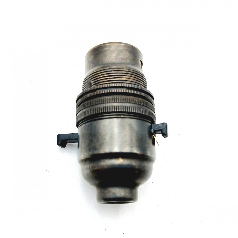 Switched lamp holder BC B22 antique bronze finish half inch base thread