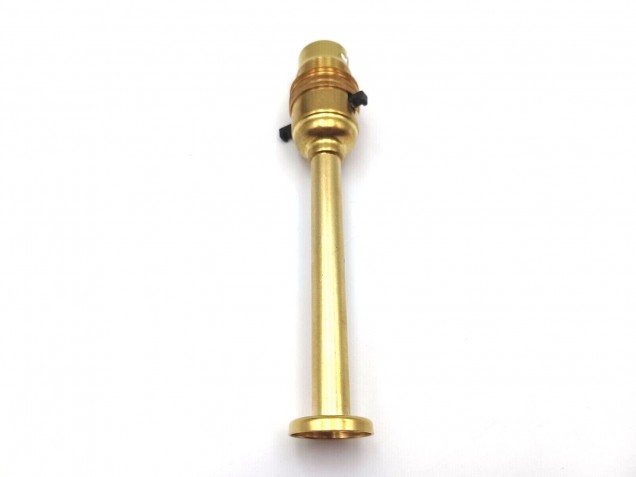 Switched pedestal lamp holder B22 Brass Finish 