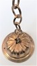 Antique pressed brass ceiling rose cap and gilded chain