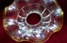 Clear with amber rim Murano chandelier drip pan Bobeche 100mm