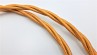 Braided 3 core silk flex lighting cable antique gold 0.75mm