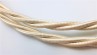 Cream Braided silk flex silk woven electric cable 0.75mm