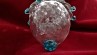 Antique Murano Chandelier bottom ball C1820 Blue and Clear 