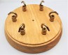 Wooden Ceiling pattress 6 hook manufactured from Iroko 220mm