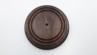 Small round hardwood pattress in Walnut width 125mm