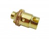 Brass plated bulbholder lamp holder SBC  B15 PLAIN SKIRT 10mm Thread