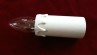 E27 3 part white lamp holder and candle tube white drip card to fit 95mm x 39mm 