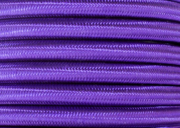 100 METRES of 3 CORE ROUND OVERBRAID VIOLET ELECTRIC FLEX 0.50MM