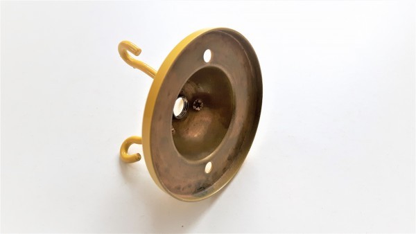 Yellow triple lighting hook ceiling plate