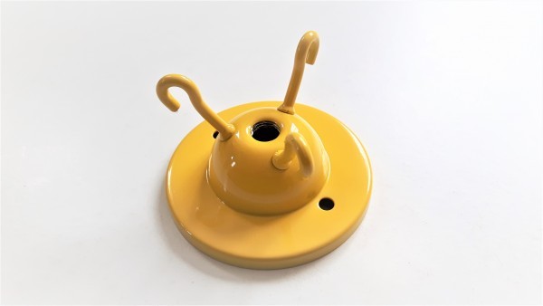 Yellow triple lighting hook ceiling plate