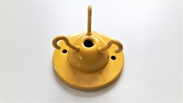 Yellow triple lighting hook ceiling plate