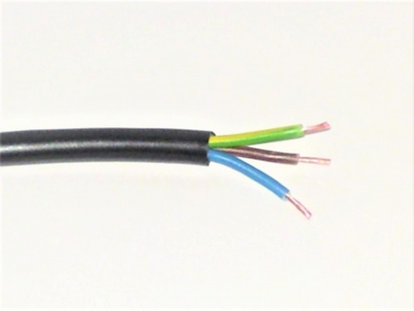 PVC 3 Core Flex Electrical Cable 0.75mm Black