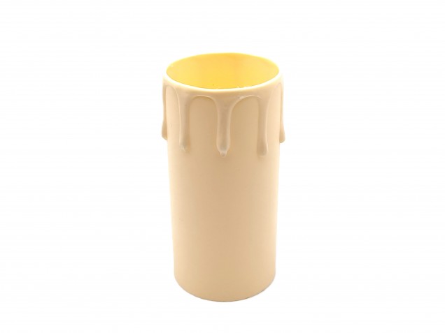 Candle Tubes-sleeves Cream Drip Plastic 39mm x 85mm p